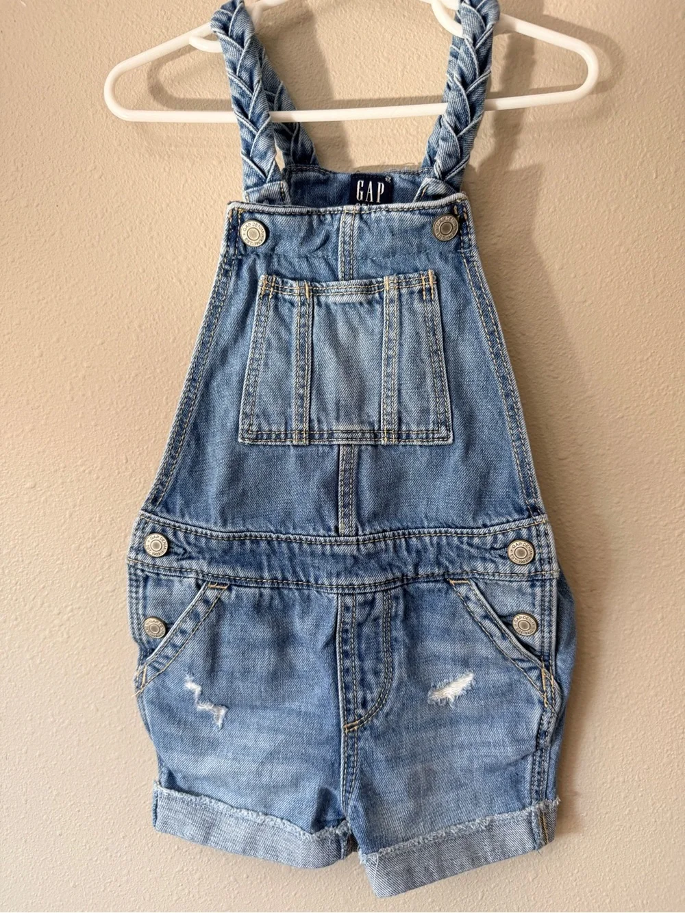 GAP Toddler Girls' Denim Overall Shorts
